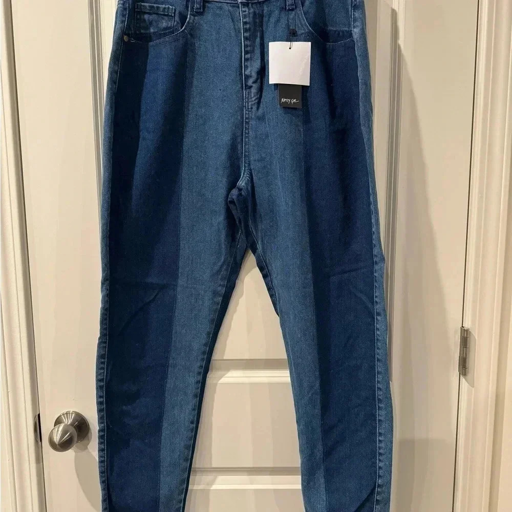 NASTY GAL NWT DUAL COLOR JEANS SIZE 10